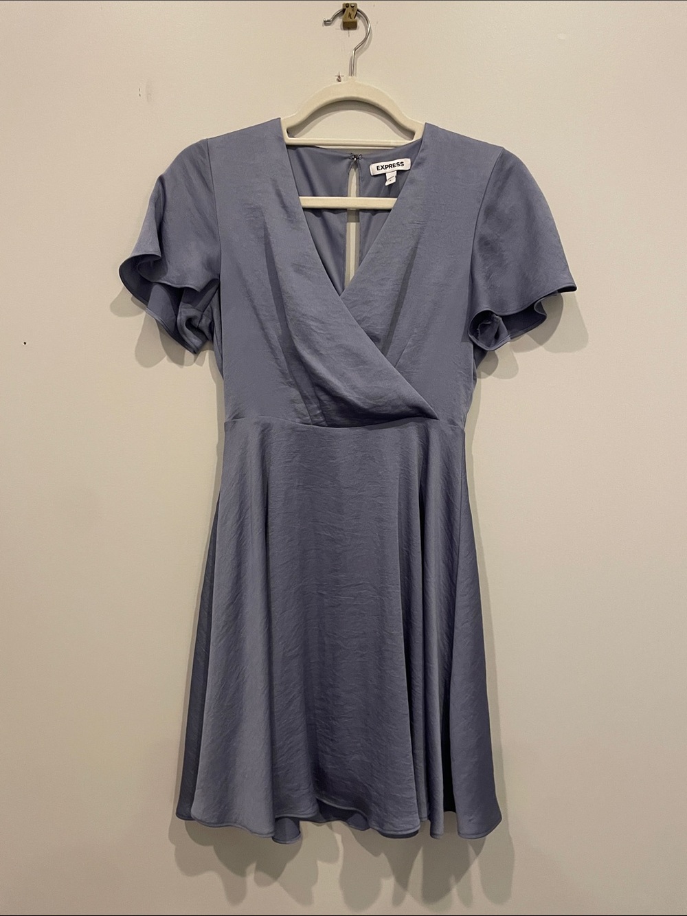 Express Dusty Blue Style Mini Dress